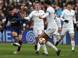 O Tottenham bateu o Swansea por 0-3. AFP