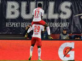 The win was Leipzig's first ever in the Champions League. AFP
