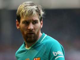 Lionel Messi scored two goals in Barcelonas 3-0 win against Osasuna on December 10, 2016. AFP