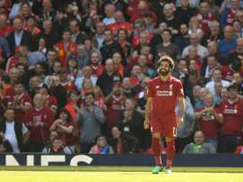 Salah faz história no Liverpool. AFP