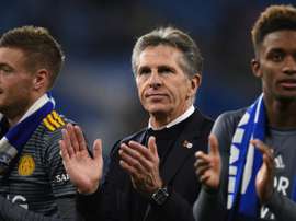 Claude Puel (centre) said the draw felt like a win. AFP