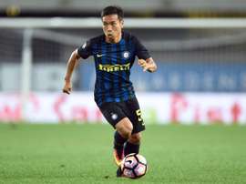 Nagatomo scored the winning penalty in the shoot-out against Pordenone. AFP