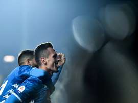 Milik's brace secured the points for Napoli. AFP