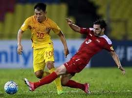 Syria's late equaliser left China's world cup hopes hanging by a thread. AFP