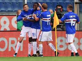Sampdoria sprang a shock to beat Juve. AFP