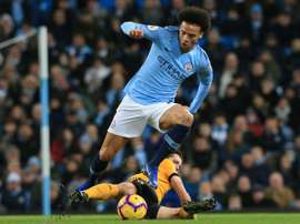 Danilo, Sterling e Sané, três gols e três pontos. AFP