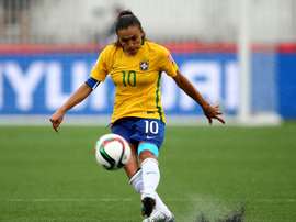 Marta will captain the Brazilian team at the Women's World Cup this summer. AFP