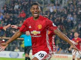 Manchester Uniteds English striker Marcus Rashford will turn 19 at the end of October. AFP
