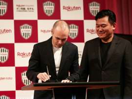 Iniesta has made the move to Vissel Kobe. AFP