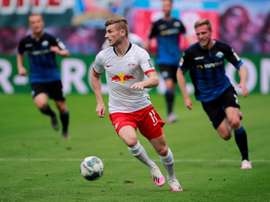 Werner will play no more for Leipzig in the Champions League. AFP