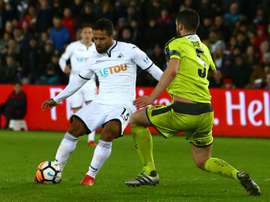 Swansea go top of Championship with late win over Leeds. AFP