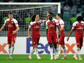 El Arsenal derrotó al Qarabag. AFP
