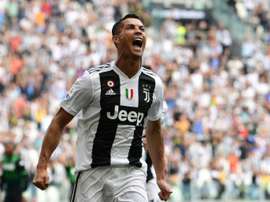 Ronaldo celebrates the first. AFP