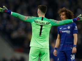 Sarri wanted to sub the keeper during extra-time. AFP