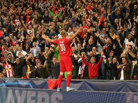 Haaland made history by scoring a hat-trick against Genk. AFP