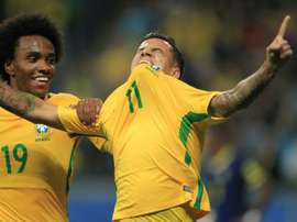 Coutinho scored Brazil's second. AFP