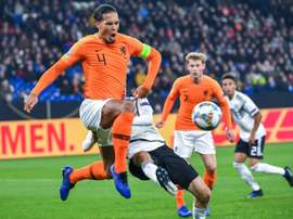 Van Dijk was the hero for Holland in Gelsenkirchen. AFP