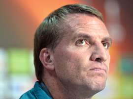 Liverpools manager Brendan Rodgers attends a press conference at the Matmut Atlantique stadium in Bordeaux, on the eve of an UEFA Europa League match, on September 16, 2015
