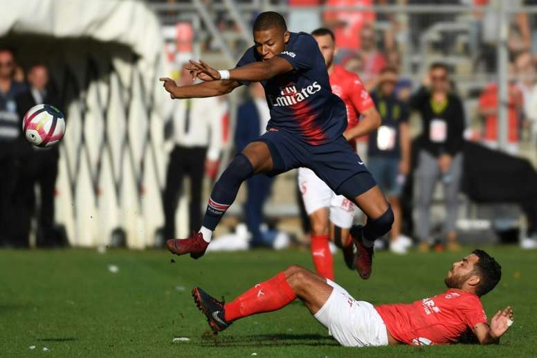 Kylian Mbappe will miss PSG's match against AS Saint-Ãtienne through suspension. AFP