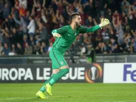 Tomas Koubek, pictured in September 2016, and midfielder Lukas Vacha were each fined 40,000 koruna (1,500 euros) for telling a female referee to go back to the kitchen