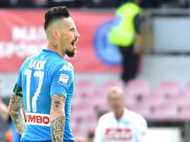 O Napoli ganhou ao Milan por 3-2. AFP