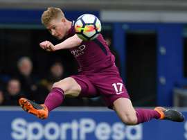 De Bruyne was named in the PFA team of the year. AFP