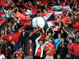 Supporters of Algerias USM Alger club celebrate their victory on May 14, 2013 in Algiers