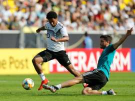 Serge Gnarby fuels the rumours surrounding Sane. AFP
