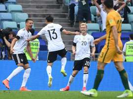 Alemania logró vencer a Australia por la mínima. AFP