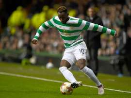 Dembele gave Celtic a two goal cushion before the red card. AFP