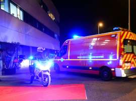21 fans were injured in the collapse. AFP