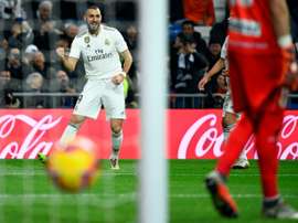 Benzema a inscrit le seul but de la rencontre. AFP