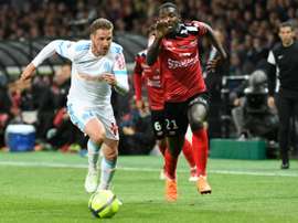 Marseille and Guingamp player out a dramatic draw. AFP