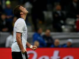 Germanys forward Mario Goetze during the friendly football match Germany vs Italy in Munich, southern Germany on March 29, 2016