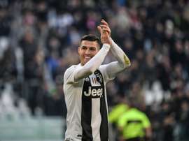 Cristiano Ronaldo scored the 100th goal in all competitions for Juve ion 2018. AFP