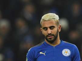Mahrez em rebeldia com o Leicester. AFP
