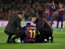 Dembélé se ha llevado un palo durísimo de su aún entrenador. AFP/Archivo