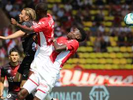 Monaco v Nimes was briefly halted to due to insults from the stands. AFP