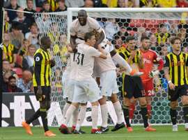 Lukaku scored the opening goal as Manchester United beat Watford on Saturday. AFP