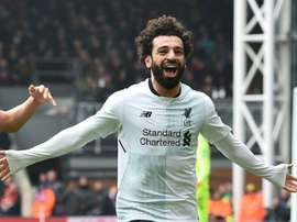 Salah volvió a marcar y quiere la Bota de Oro. AFP