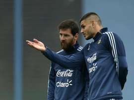 Icardi et Messi en sélection. AFP