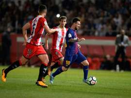 Barca eased to victory over Girona in the Catalan derby. AFP