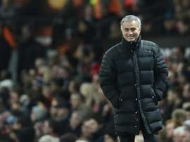 Mourinho aprova um treinamento o 25 de dezembro à tarde. AFP