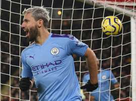 Agüero soma 13 títulos com o Manchester City. AFP