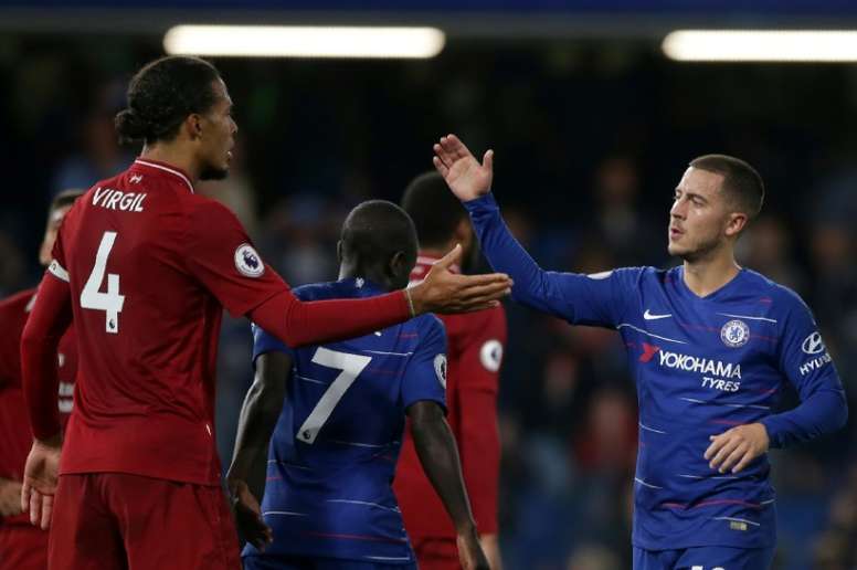 Van Dijk confirma chegada de Hazard ao Real Madrid. AFP