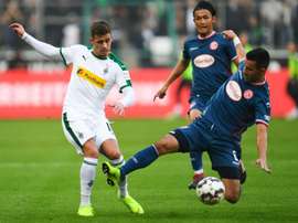 Thorgan Hazard scored twice for Gladbach. AFP