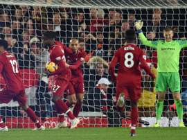 Liverpool scored late. AFP