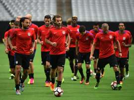 The US mens soccer team trains in Phoenix, Arizona, on June 23, 2016, ahead of a Copa America match