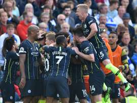 Manchester City are looking to win an unprecedented treble. AFP