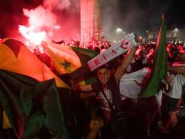 Algeria fans celebrated their team's victory all around France. AFP